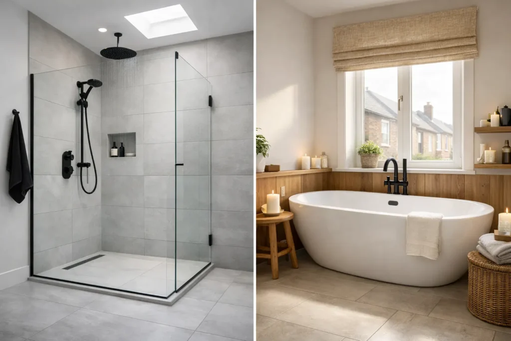 shower vs bath